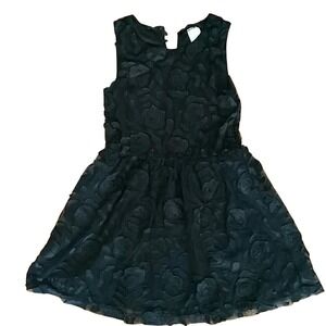 Palomino Girls Black Lace and Ribbon Holiday Party Dress Size 6-7‎